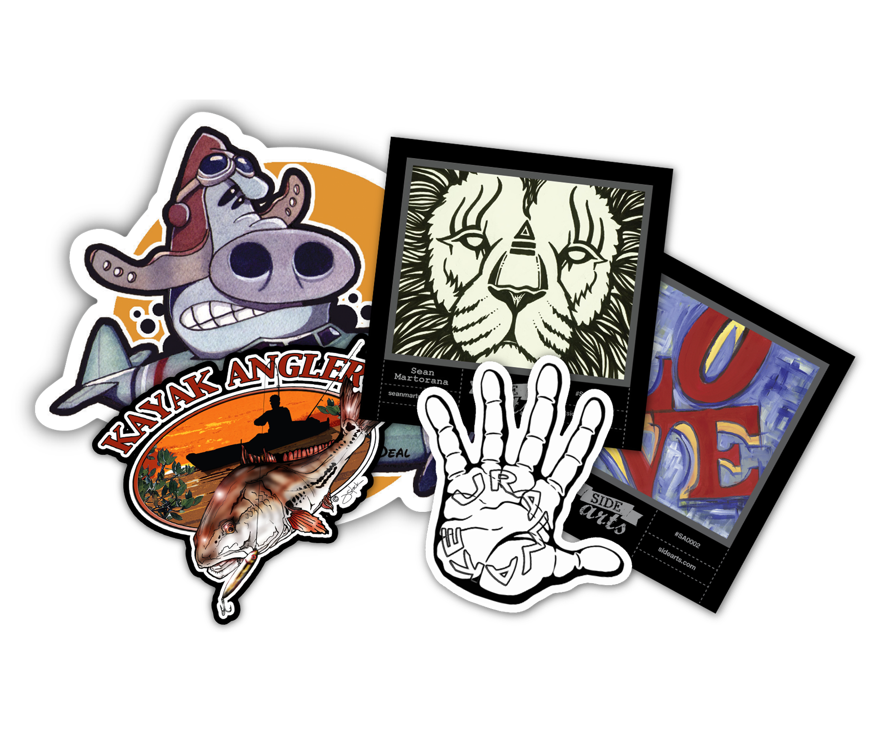 A stack of custom printed stickers by StickerPrintingCo